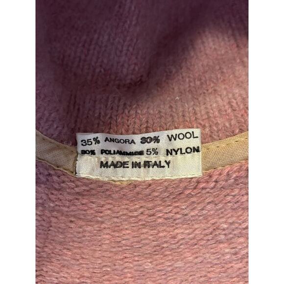 Angora Nylon Vintage Cozy Pink Bucket Hat One Size Old Money - Picture 5 of 7